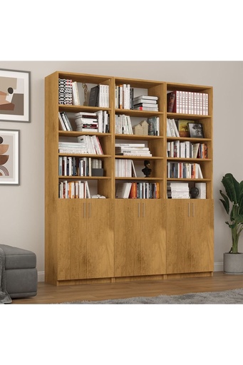 [K54] Petra Kapaklı Üç Modüllü  Kitaplık K-54