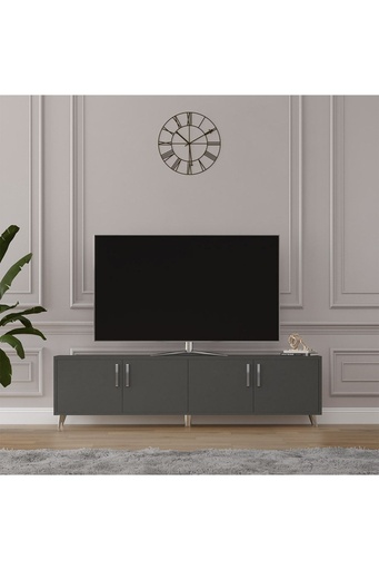 [T04] TV Ünitesi Koyu Gri %100 MDFLAM T-04
