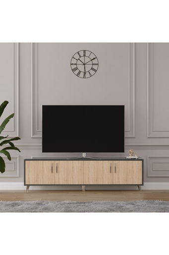 [T07] Tv Ünitesi Sonoma & Koyu Gri T-07