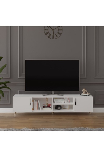 [T09] TV Ünitesi Beyaz %100 MDFLAM T-09