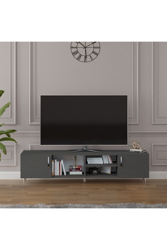 [T12] TV Ünitesi Koyu Gri %100 MDFLAM T-12