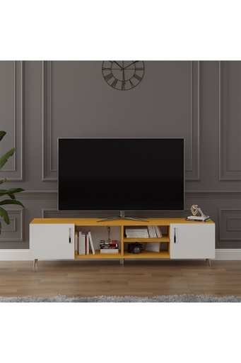 [T14] Tv Ünitesi Beyaz & Afrika Ceviz T-14