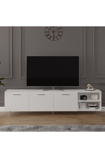 [T18] TV Ünitesi Beyaz %100 MDFLAM T-18