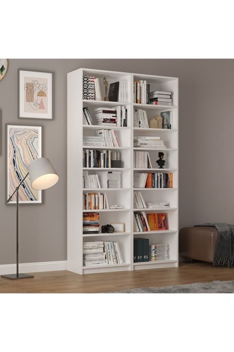 [K09] Beyaz Kitaplık %100 MDFLAM K-09