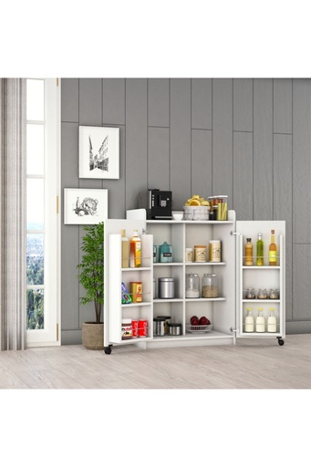 [MK08] Beyaz Mutfak Kiler Dolabı %100 MDFLAM Mk-08