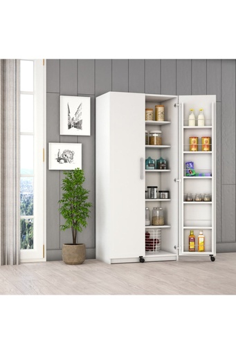 [MK01] Beyaz Mutfak Kiler Dolabı %100 MDFLAM Mk-01