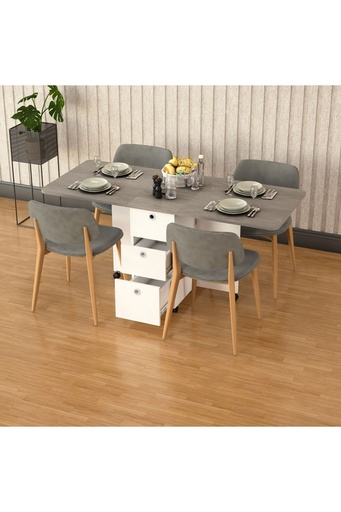 [KM01] Retro Gri Katlanır Mutfak Masası KM-01