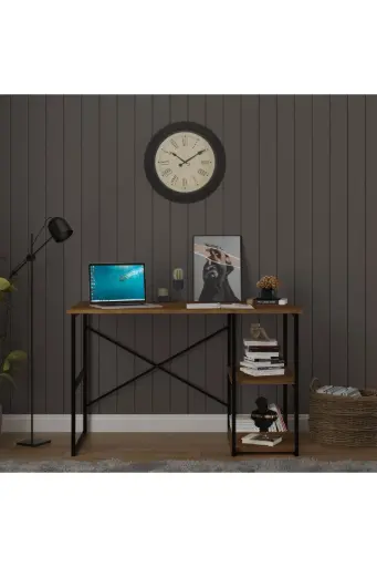 [METALCM01] Çalışma Masası Metal Ayaklı Raflı 120x60 cm METALCM01