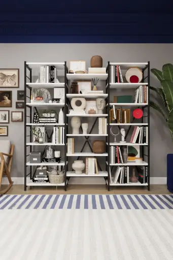 [METALK03] Üç Modüllü Metal Kitaplık METALK03