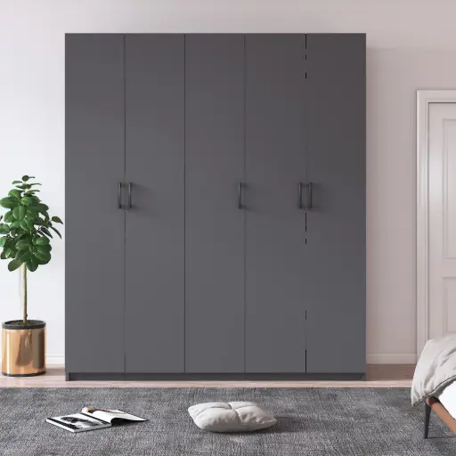 [G09] 5 Kapaklı 150cm Gardırop %100 MDFLAM G-09