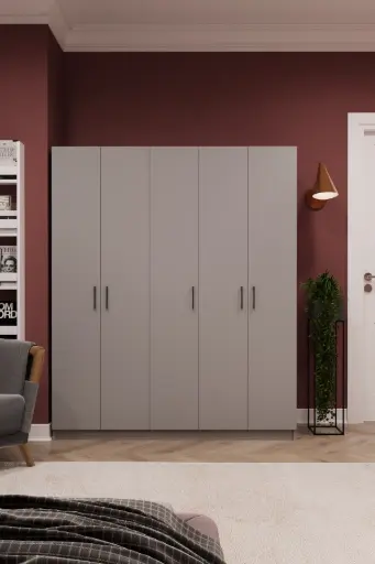 [G09] 5 Kapaklı 150cm Gardırop G-09