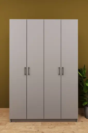 [V08] V-08 4 Kapaklı Vestiyer ve Portmanto 120 cm Ayakkabılıklı Askılıklı 
