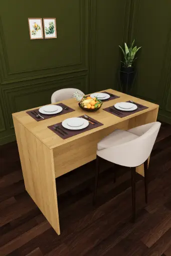[MA03] Bar Tipi Mutfak Adası Yemek Masası 120x90 cm Yüksek 4 Kişilik - MA-03 