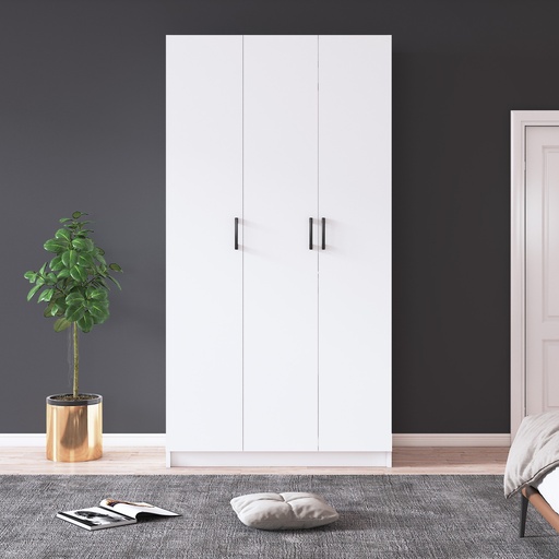 [G07] 3 Kapaklı Gardrop 90cm %100 MDFLAM G-07