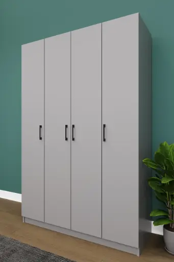 [G08] 4 Kapaklı Gardırop 120x180 cm MDFLAM Yatak Odası Gardırobu G-08
