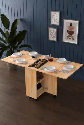 [MASİF01] Masif Ahşap Katlanır Masa Masif-01