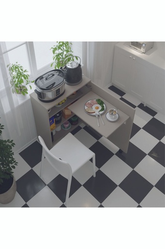[MD003] Kiler Dolabı Katlanır Masalı Tekerlekli 60x50 cm %100 MDFLAM MD-003