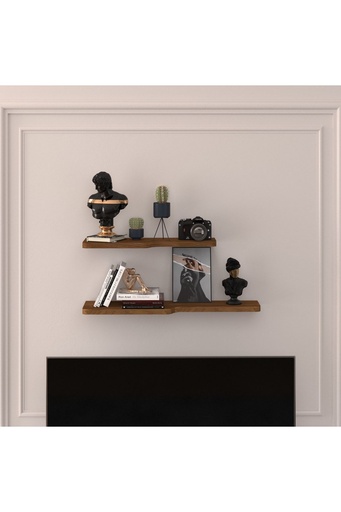 [DRF03] İkili Kıvrımlı Dekoratif Duvar Rafı | DRF03